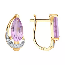 Серьги с английским замком из золота 51-320-00620-2