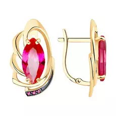 Серьги с английским замком из золота 51-320-00359-1