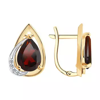 Серьги с английским замком из золота 51-320-00360-2