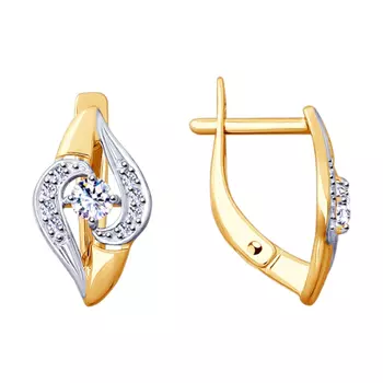 Серьги с английским замком из золота 51-120-00037-1