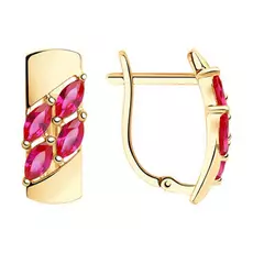 Серьги с английским замком из золота 51-320-00340-3