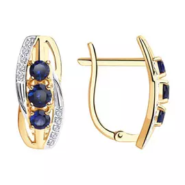 Серьги с английским замком из золота 51-320-00342-1