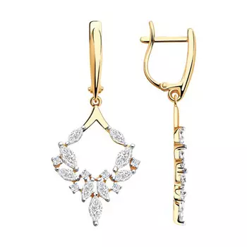 Серьги с английским замком из золота 028193