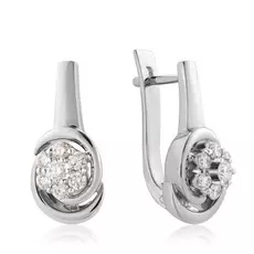 Серьги с английским замком из золота 01С146-01