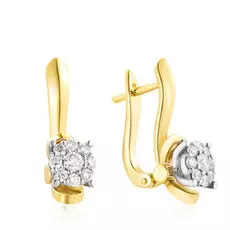 Серьги с английским замком из золота 02С118-01