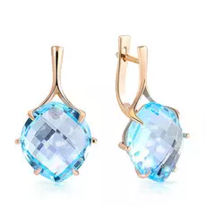 Серьги с английским замком из золота 021015Т