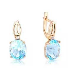 Серьги с английским замком из золота 021064ТКц