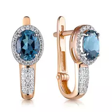 Серьги с английским замком из золота 5-509-403-2Л