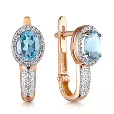 Серьги с английским замком из золота 5-509-403-2Т