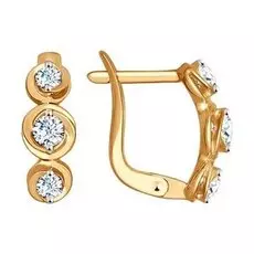 Серьги с английским замком из золота 027204