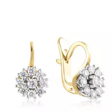 Серьги с английским замком из золота 02С3127-01