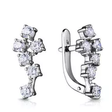 Серьги с английским замком из золота 74909