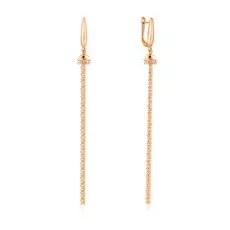 Серьги с английским замком из золота Э2972-01С1113277