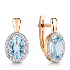 Серьги с английским замком из золота 5-546-403-2Т