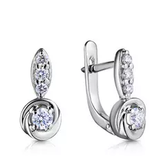 Серьги с английским замком из золота 33356