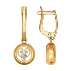 Серьги с английским замком из золота 027571