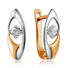 Серьги с английским замком из золота R6311662000