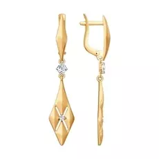 Серьги с английским замком из золота 027869