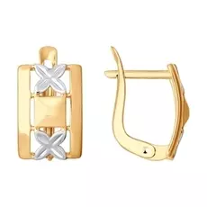 Серьги с английским замком из золота 027847