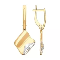 Серьги с английским замком из золота 027985