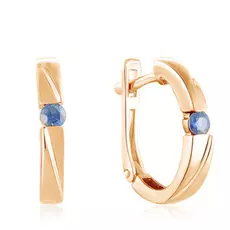 Серьги с английским замком из золота 23073-102