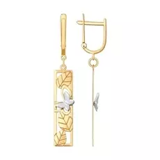 Серьги с английским замком из золота 027839