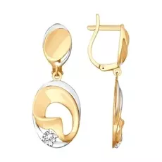 Серьги с английским замком из золота 027987