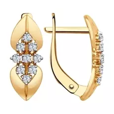 Серьги с английским замком из золота 027548