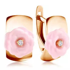 Серьги с английским замком из золота 02-7485