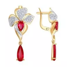 Серьги с английским замком из золота 724969