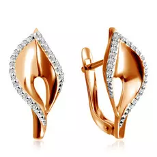 Серьги с английским замком из золота С132-4516