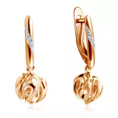 Серьги с английским замком из золота С132-4414