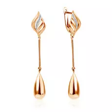 Серьги с английским замком из золота С132-4576