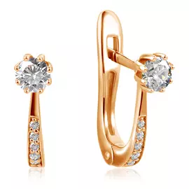 Серьги с английским замком из золота 01С613337