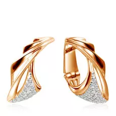 Серьги с английским замком из золота С132-4380