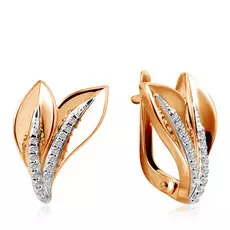 Серьги с английским замком из золота С132-4514