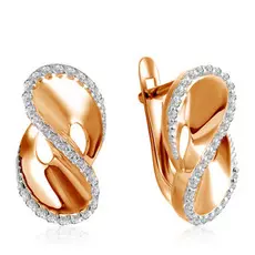 Серьги с английским замком из золота С132-4517