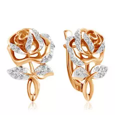 Серьги с английским замком из золота С132-4690