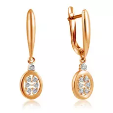 Серьги с английским замком из золота С132-4823