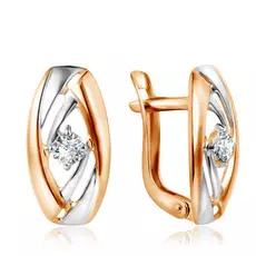 Серьги с английским замком из золота Д0268-027253