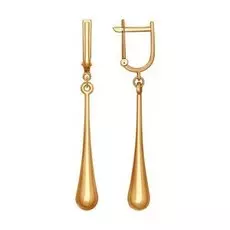 Серьги с английским замком из золота 027537