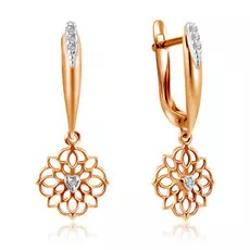 Серьги с английским замком из золота С132-4717-Л3