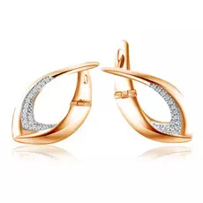 Серьги с английским замком из золота С132-4291