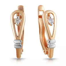 Серьги с английским замком из золота Д0268-027142