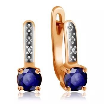 Серьги с английским замком из золота С10276с