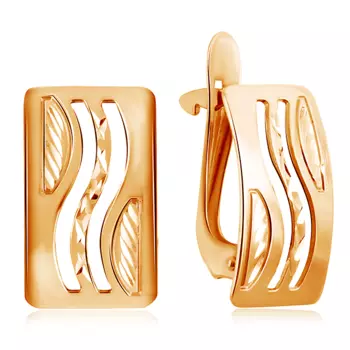 Серьги с английским замком из золота 01С712941