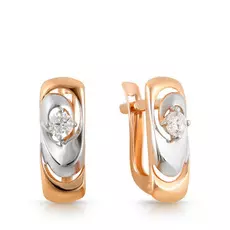 Серьги с английским замком из золота Д0268-027407