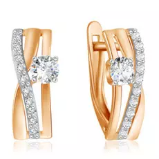 Серьги с английским замком из золота Д0268-026816