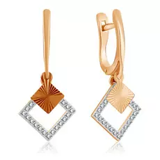 Серьги с английским замком из золота Д0268-027054