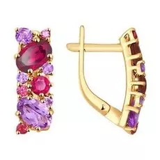 Серьги с английским замком из золота 724261